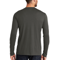 New Era Heritage Blend Long Sleeve Crew Tee, Graphite, Back view
