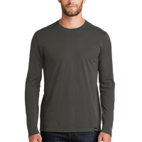 New Era Heritage Blend Long Sleeve Crew Tee, Graphite, Front view