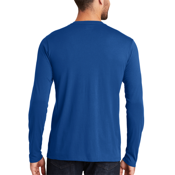 New Era Heritage Blend Long Sleeve Crew Tee, Royal, Back view