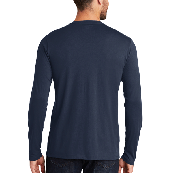 New Era Heritage Blend Long Sleeve Crew Tee, True Navy, Back view