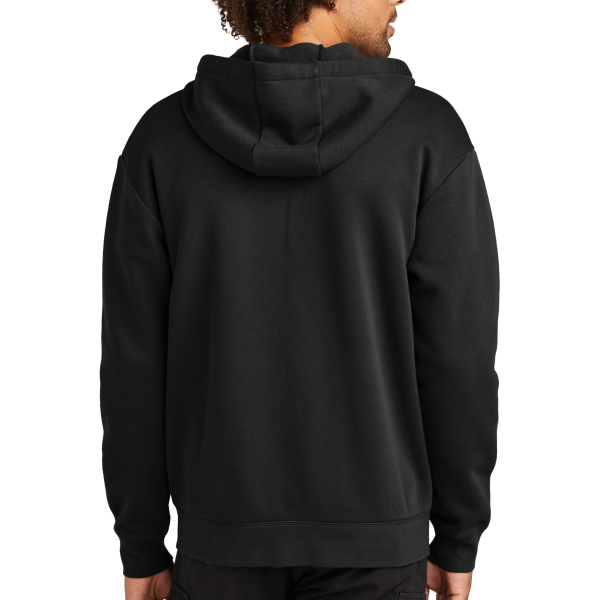 New Era Heritage Fleece Full Zip Hoodie, Black, Back view