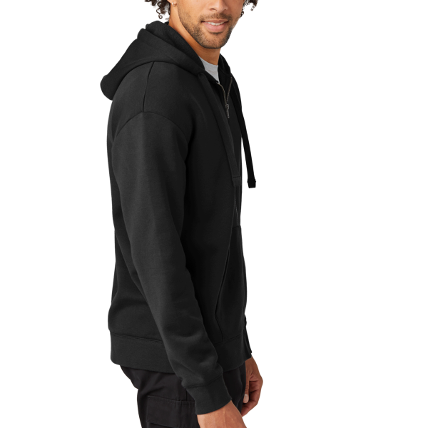 New Era Heritage Fleece Full Zip Hoodie, Black, Right Sleeve view