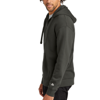 New Era Heritage Fleece Full Zip Hoodie, Graphite, Left Sleeve view