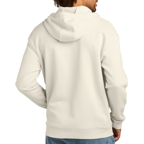 New Era Heritage Fleece Full Zip Hoodie, Soft Beige, Back view