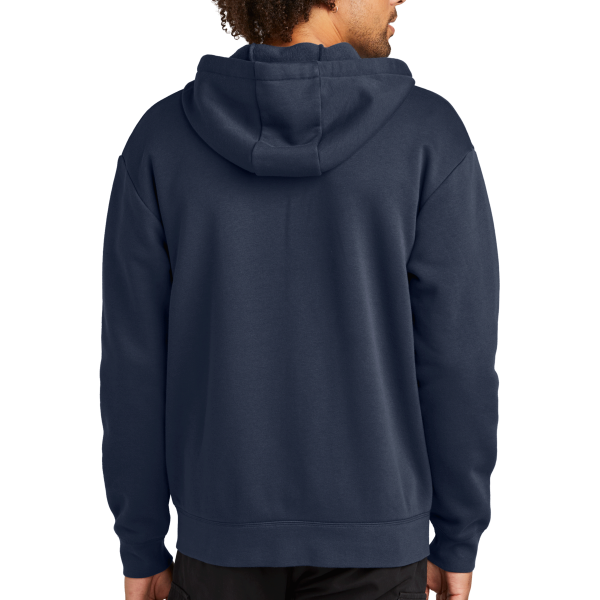 New Era Heritage Fleece Full Zip Hoodie, True Navy, Back view