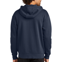 New Era Heritage Fleece Full Zip Hoodie, True Navy, Back view