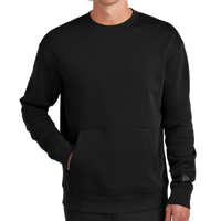 New Era Heritage Fleece Pocket Crew, Black, Front view