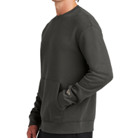 New Era Heritage Fleece Pocket Crew, Graphite, Left Sleeve view