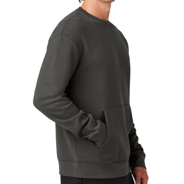 New Era Heritage Fleece Pocket Crew, Graphite, Right Sleeve view