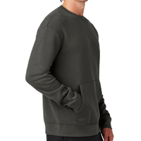 New Era Heritage Fleece Pocket Crew, Graphite, Right Sleeve view