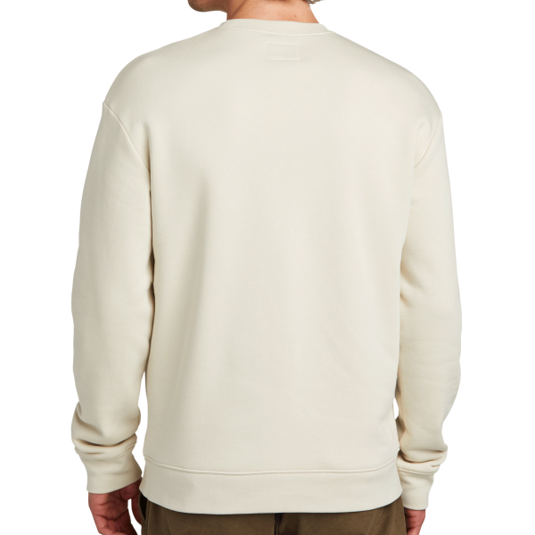 New Era Heritage Fleece Pocket Crew, Soft Beige, Back view