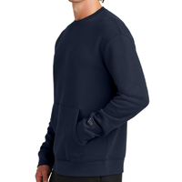 New Era Heritage Fleece Pocket Crew, True Navy, Left Sleeve view