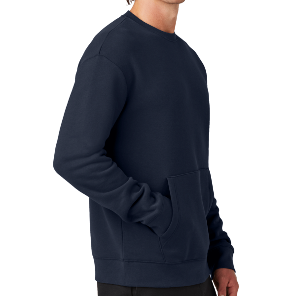 New Era Heritage Fleece Pocket Crew, True Navy, Right Sleeve view