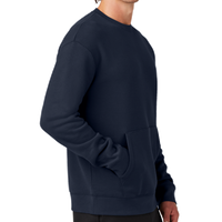 New Era Heritage Fleece Pocket Crew, True Navy, Right Sleeve view