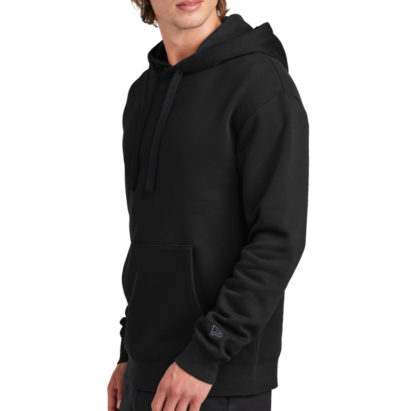 New Era Heritage Fleece Pullover Hoodie, Black, Left Sleeve view