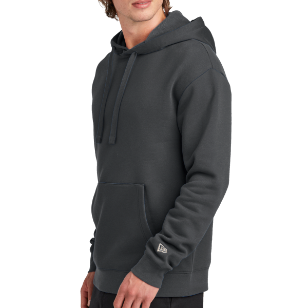 New Era Heritage Fleece Pullover Hoodie, Graphite, Left Sleeve view