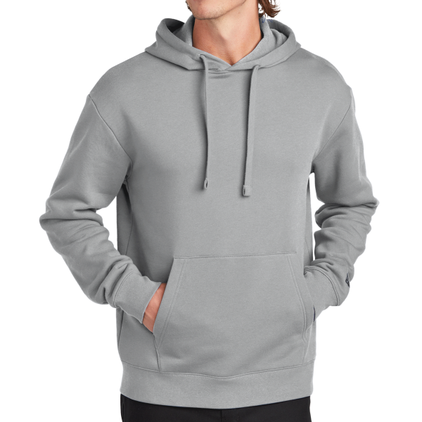 New Era Heritage Fleece Pullover Hoodie, Rainstorm Grey, Front view