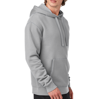 New Era Heritage Fleece Pullover Hoodie, Rainstorm Grey, Right Sleeve view
