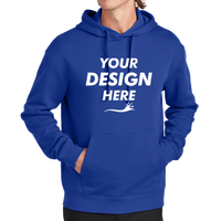 New Era Heritage Fleece Pullover Hoodie, Royal, Front view, Mockup