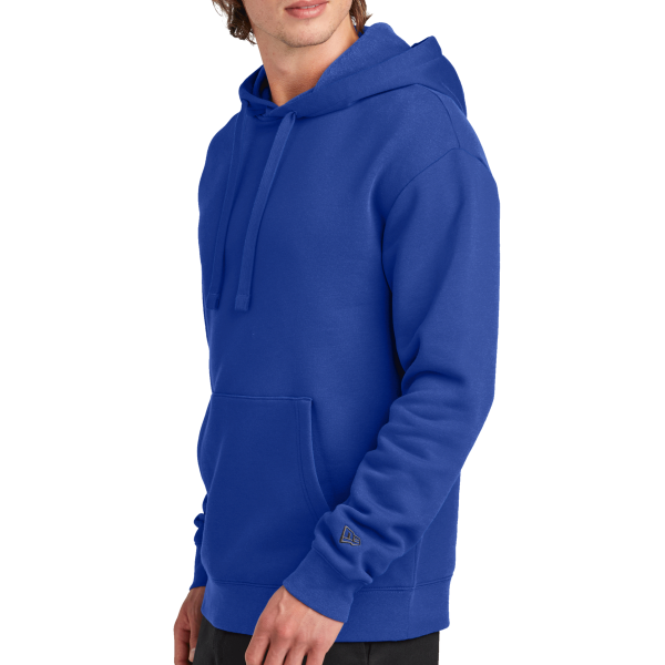 New Era Heritage Fleece Pullover Hoodie, Royal, Left Sleeve view