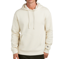 New Era Heritage Fleece Pullover Hoodie, Soft Beige, Front view