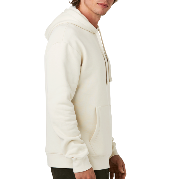 New Era Heritage Fleece Pullover Hoodie, Soft Beige, Right Sleeve view