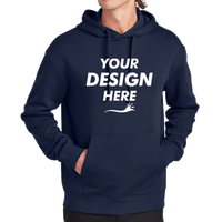 New Era Heritage Fleece Pullover Hoodie, True Navy, Front view, Mockup