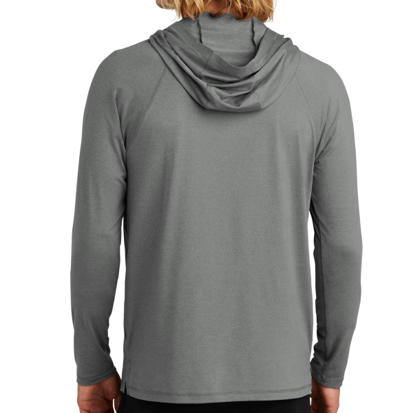 New Era Power Long Sleeve Hoodie, Shadow Grey Heather, Back view
