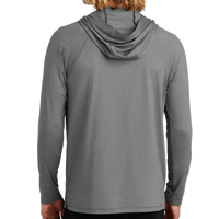 New Era Power Long Sleeve Hoodie, Shadow Grey Heather, Back view