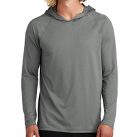 New Era Power Long Sleeve Hoodie, Shadow Grey Heather, Front view