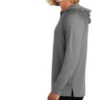 New Era Power Long Sleeve Hoodie, Shadow Grey Heather, Left Sleeve view