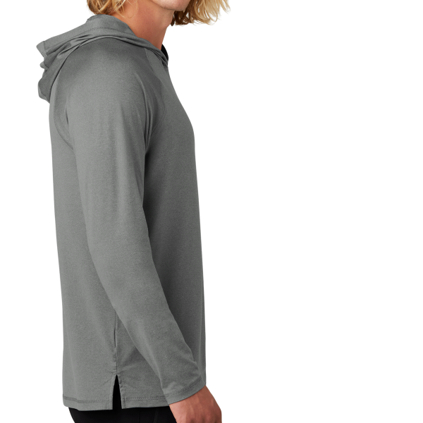 New Era Power Long Sleeve Hoodie, Shadow Grey Heather, Right Sleeve view