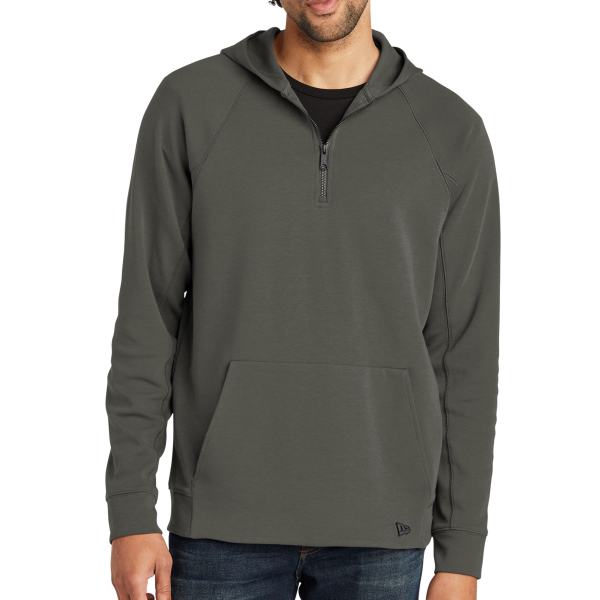 New Era STS 1/4 Zip Hoodie, Graphite, Front view