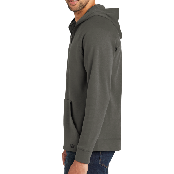 New Era STS 1/4 Zip Hoodie, Graphite, Left Sleeve view