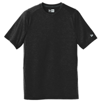 New Era Series Performance Crew Tee, Black Solid, Front view