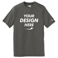 New Era Series Performance Crew Tee, Graphite, Front view, Mockup