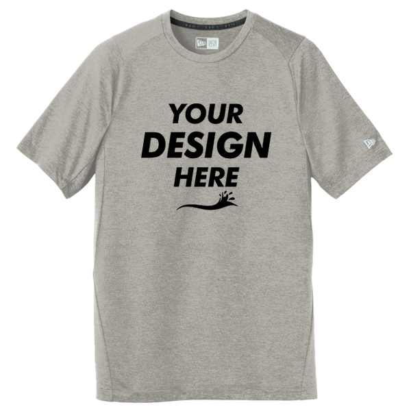 New Era Series Performance Crew Tee, Rainstorm Grey, Front view, Mockup