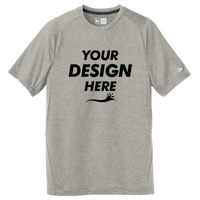 New Era Series Performance Crew Tee, Rainstorm Grey, Front view, Mockup