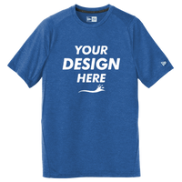 New Era Series Performance Crew Tee, Royal, Front view, Mockup