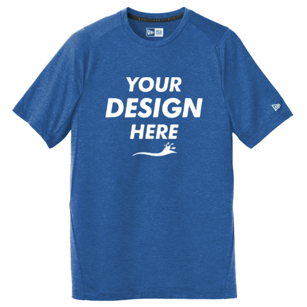 New Era Series Performance Crew Tee, Royal, Front view, Mockup