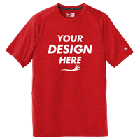 New Era Series Performance Crew Tee, Scarlet, Front view, Mockup