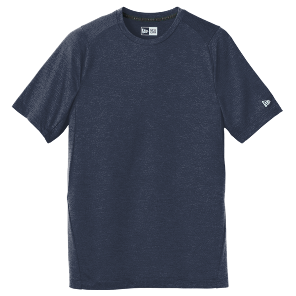 New Era Series Performance Crew Tee, True Navy, Front view