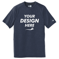 New Era Series Performance Crew Tee, True Navy, Front view, Mockup
