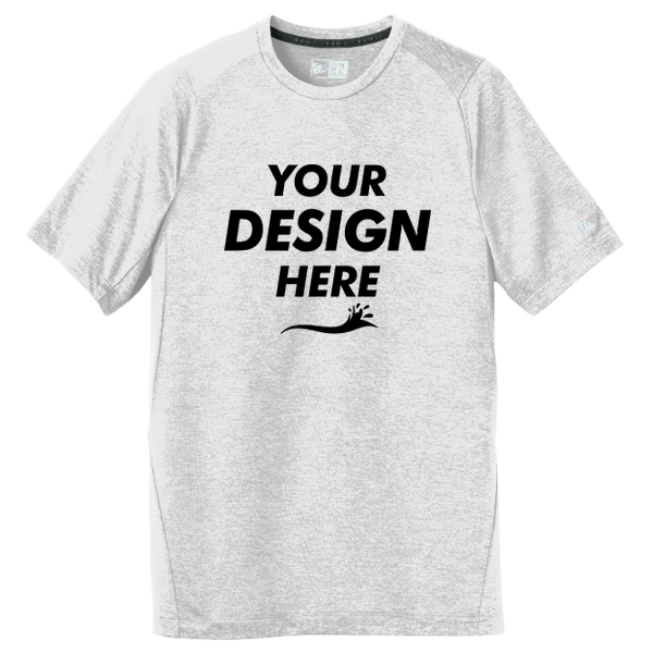 New Era Series Performance Crew Tee, White Solid, Front view, Mockup