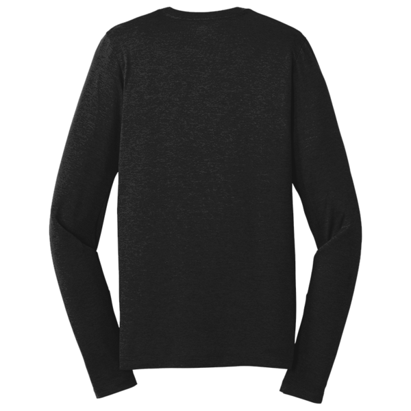 New Era Series Performance Long Sleeve Crew Tee, Black Solid, Back view