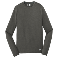 New Era Series Performance Long Sleeve Crew Tee, Graphite, Front view