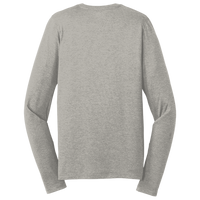 New Era Series Performance Long Sleeve Crew Tee, Rainstorm Grey, Back view