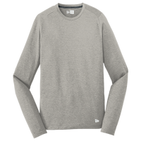 New Era Series Performance Long Sleeve Crew Tee, Rainstorm Grey, Front view