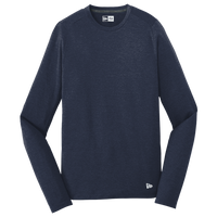 New Era Series Performance Long Sleeve Crew Tee, True Navy, Front view