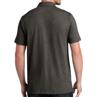 New Era Slub Twist Polo, Black Twist, Back view